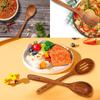 1Pc Wooden Spoons for Cooking, Non-Stick Wooden Cooking Utensils, Heat Resistant Wooden Cooking Utensils for Cooking, Serving and Mixing