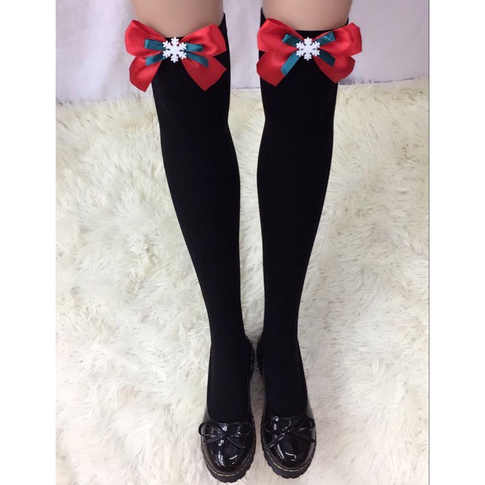 

Толстые сексуальные рождественские товары, рождественские чулки с бантами, чулки, милые носки для праздников, женские average size