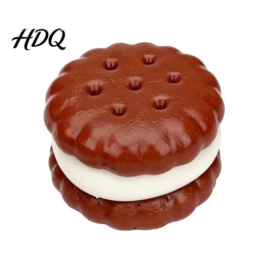 Realistic Food Squeeze Toy Cream Sandwich Cookie Slow-Rising TPR Slow Rebound Fidget for Stress Relief Cute