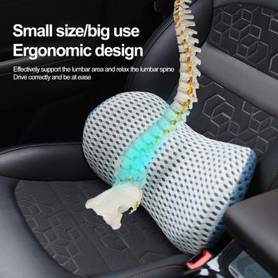 Support Pillow Ergonomic Memory Foam Breathable Mesh Low Back Pain Relief Pillow Office Chair Couch Car Seat Recliner Bed Back Support