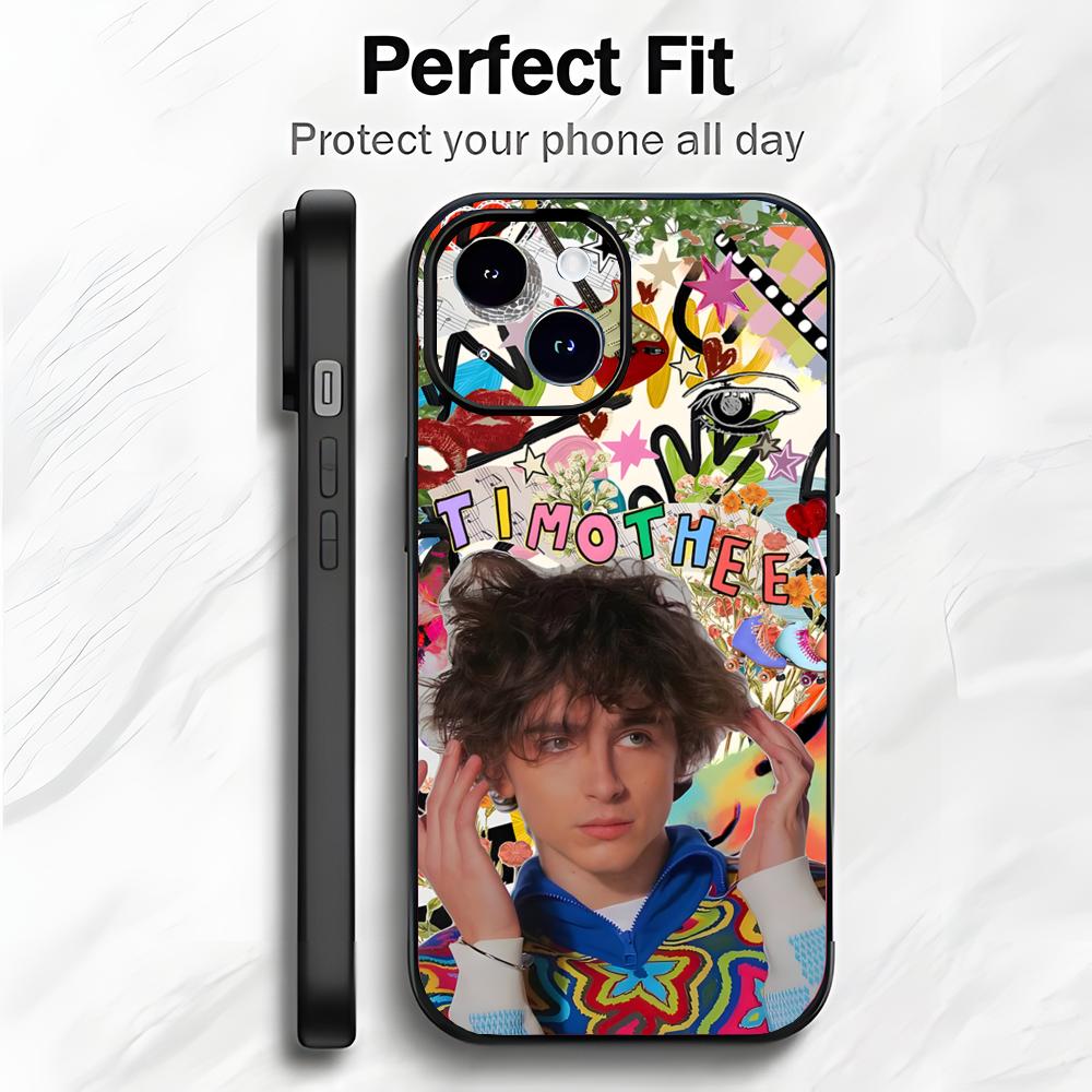 Snygg Hollywood-skådespelare T-Timothy Chalamet Fodral till mobiltelefon Fodral till mobiltelefon Mjuk förpackning Lättvikt För iPhone17 16 15 14 13ProMax