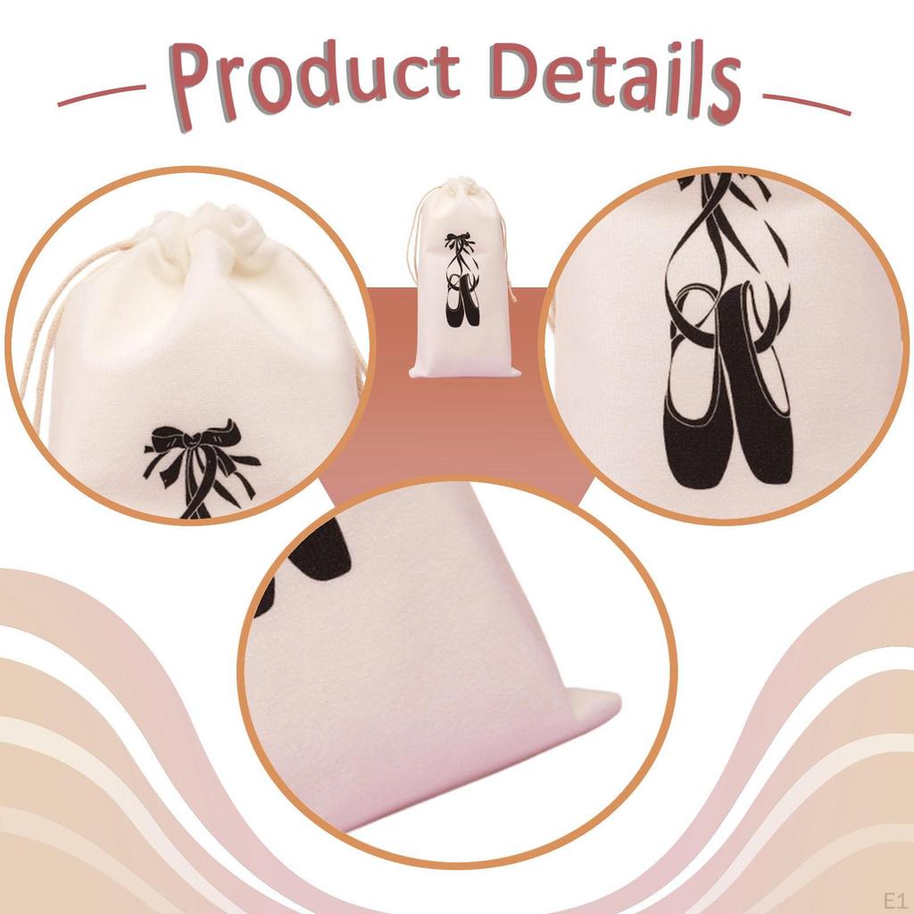 Dance Shoe Bag Spacious Ballet Shoes Storage Pouch for Travel Teens Beginners