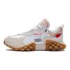 Li Ning Overload Tessuto Pelle Tendenza Ammortizzazione Antiscivolo Resistente all'Usura Scarpe Sportive Casual Basse Sneakers da Uomo Bianco Grigio AZGS081-1