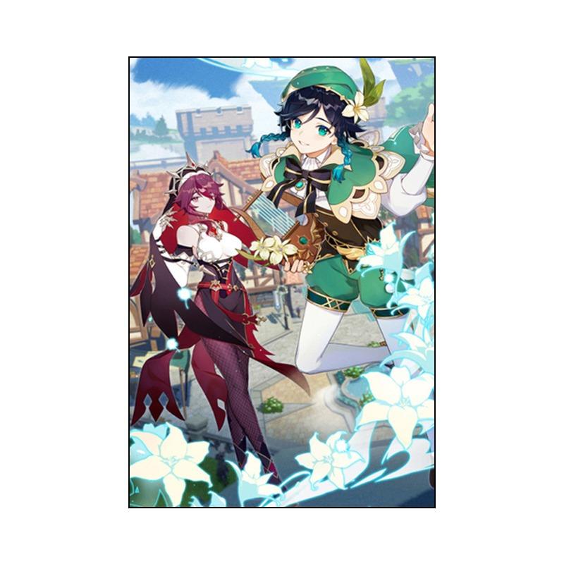 Anime Desen Animat Joc Genshin Impact Pictură pe Pânză Imprimare Artă de Perete Poster cu Personaj Imagine Decorațiuni pentru Casă Cameră Copii Murală