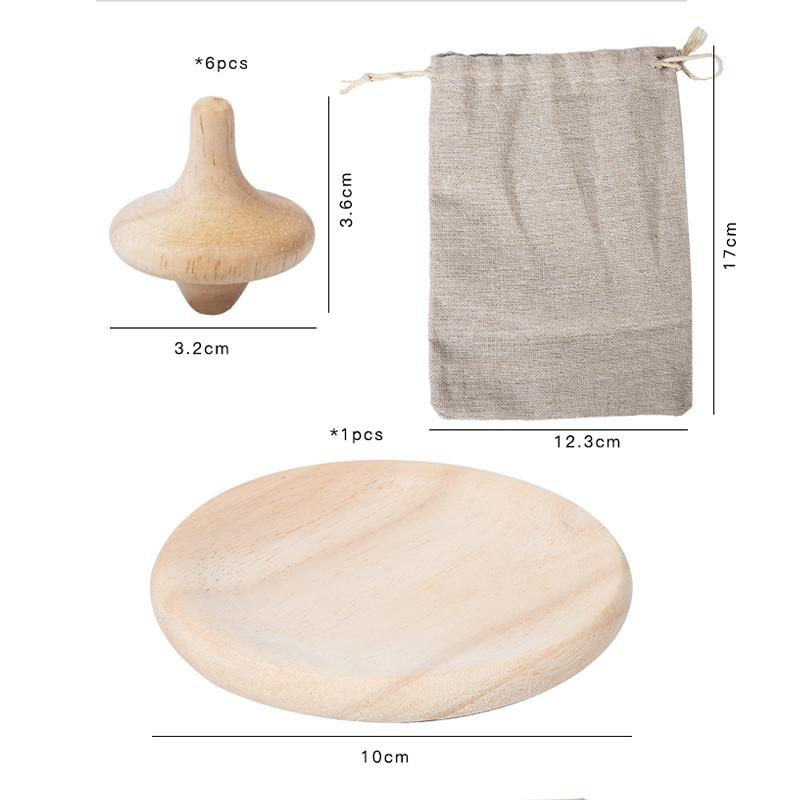 Holz-Kreisel für Kinder – Manuelle Holz-Kreisel, Spielzeug für die frühe Kindheit, Lernspielzeug, Deko zum Selbermachen, Geschenkidee für Kinder