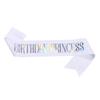 European & American Glitter Princess Birthday Sash for Girls