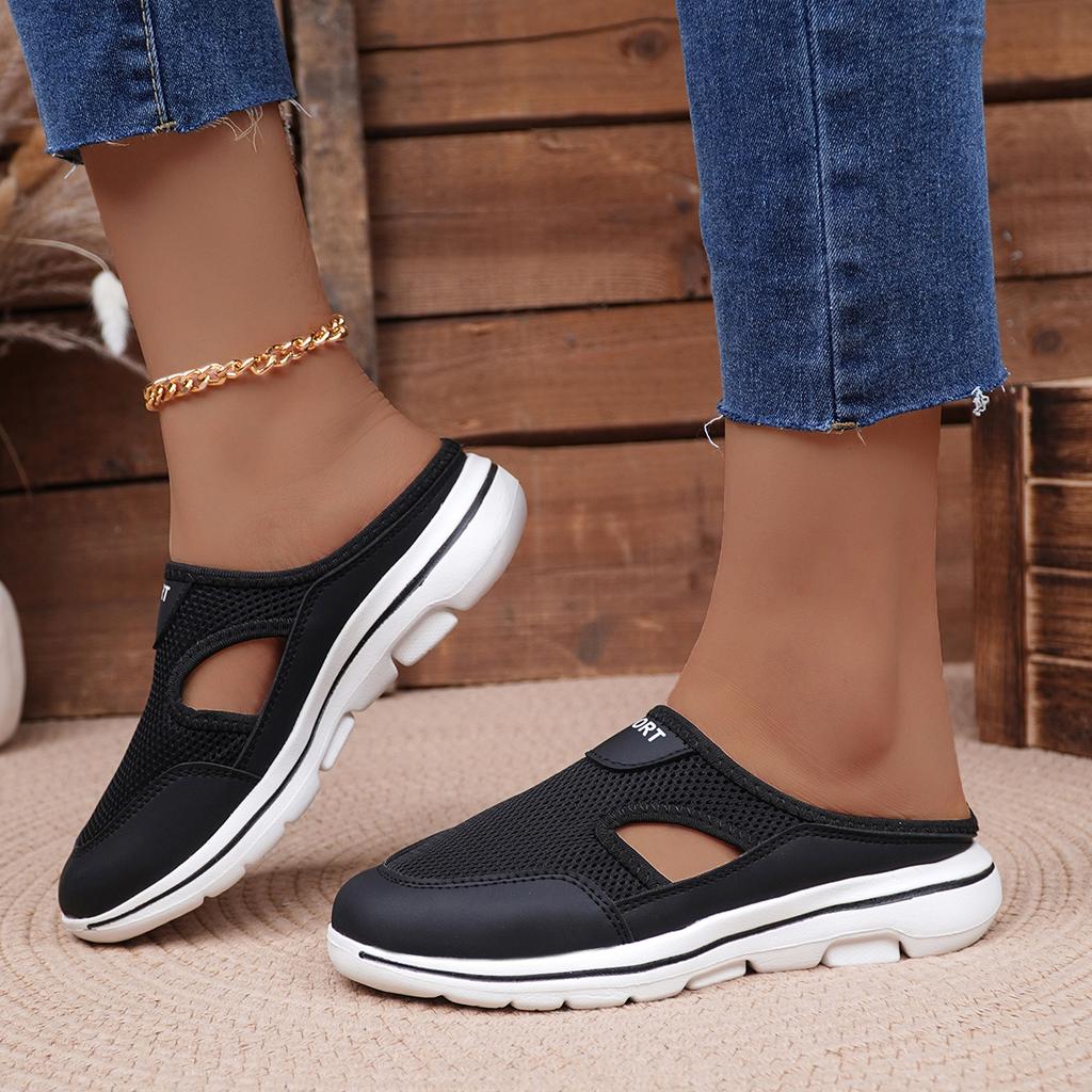 Women Casual Mesh Slippers 2024 New Summer Mesh Breathable Baotou Slippers Soft Lightweight Slippers Women Slides Women