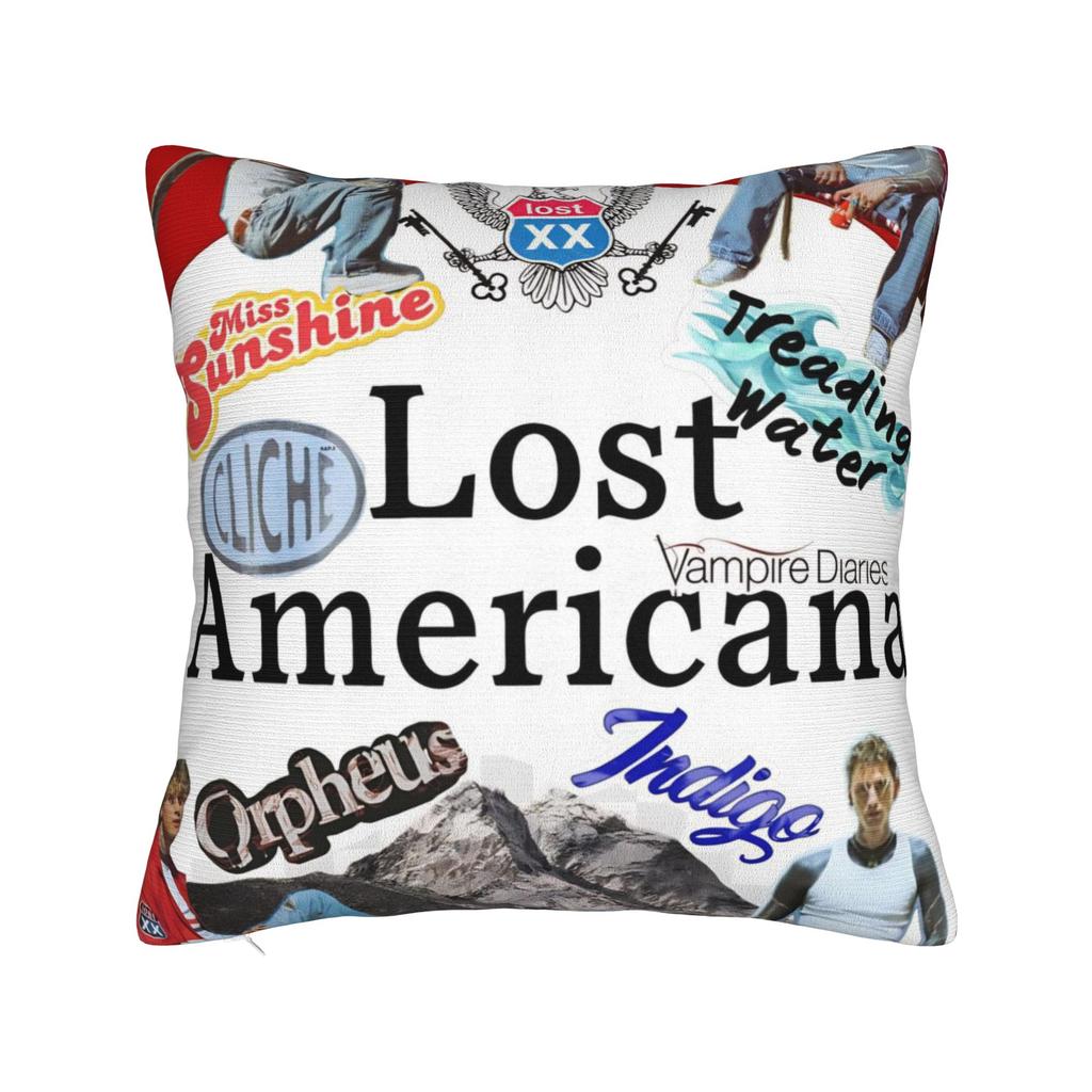 Decorative Pillow Cover MGK Lost Americana Tour 2025-2026 Merch Living Room Throw Pillow Case Cover Zipper Multi-Size
