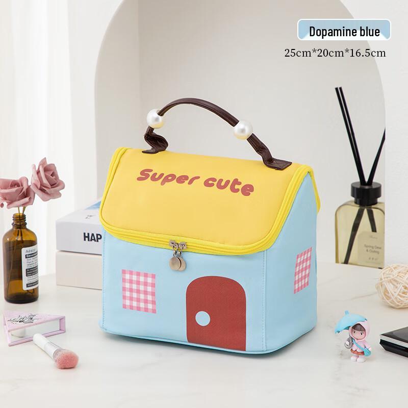 Vipeloo Cute Big House Cosmetic Bag