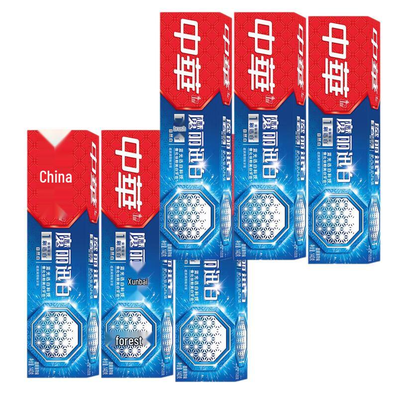 Zhonghua Magic Instant White Cool Mint Toothpaste 140g x 6 Pack