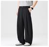 [Clean Fit Double Fold Bending Knife Pants] Spring and Summer New Style Drop Anti Wrinkle Men's Wide Leg Casual Pants