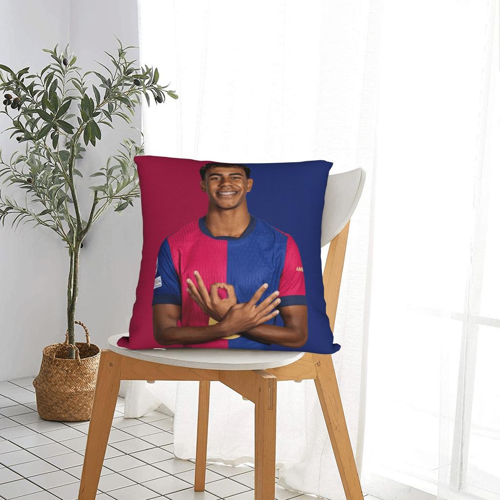 Lamine Y-Yamal Football Soccer Pillowcase Double-sided Printing Cushion Cover Decor Throw Pillow Case Cover Home Square