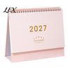 Monthly Organizer for Desk 2027 Calendar, Standing Flip Desktop Minimalist Gold Foil Cover Academic Year Calendar Planner, Thick Paper Note