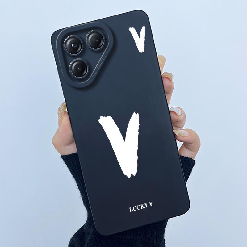 For Tecno Pova 7 4G LJ6 Covers Cases Lucky Simple Letter Couple Silicone Soft Matte Phone Housing for Techno Pova 7 4G Fundas