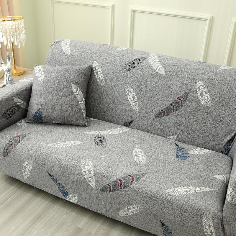 [Elastic Sofa Cover] Spring and Summer Milk Silk Fabric L-shaped Sofa, Living Room Armrest Sofa Can Be Used for 1/2/3/4 Seats