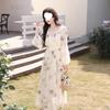 French Spring/Summer 2026 Floral High Waist Romantic Long Sleeve Dress