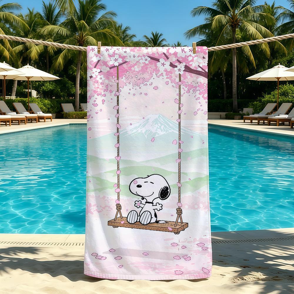 Comics Cute Towel For Outdoor S-SnoopyS-ES Camping Beach Towel Super Absorbent Quick-Drying Summer Towel