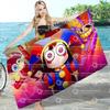 Popular Anime The Amazing Digital Circus Bath Towel Microfiber Soft Water Absorbing Breathable For Girl Kids Cartoon Beach Towel