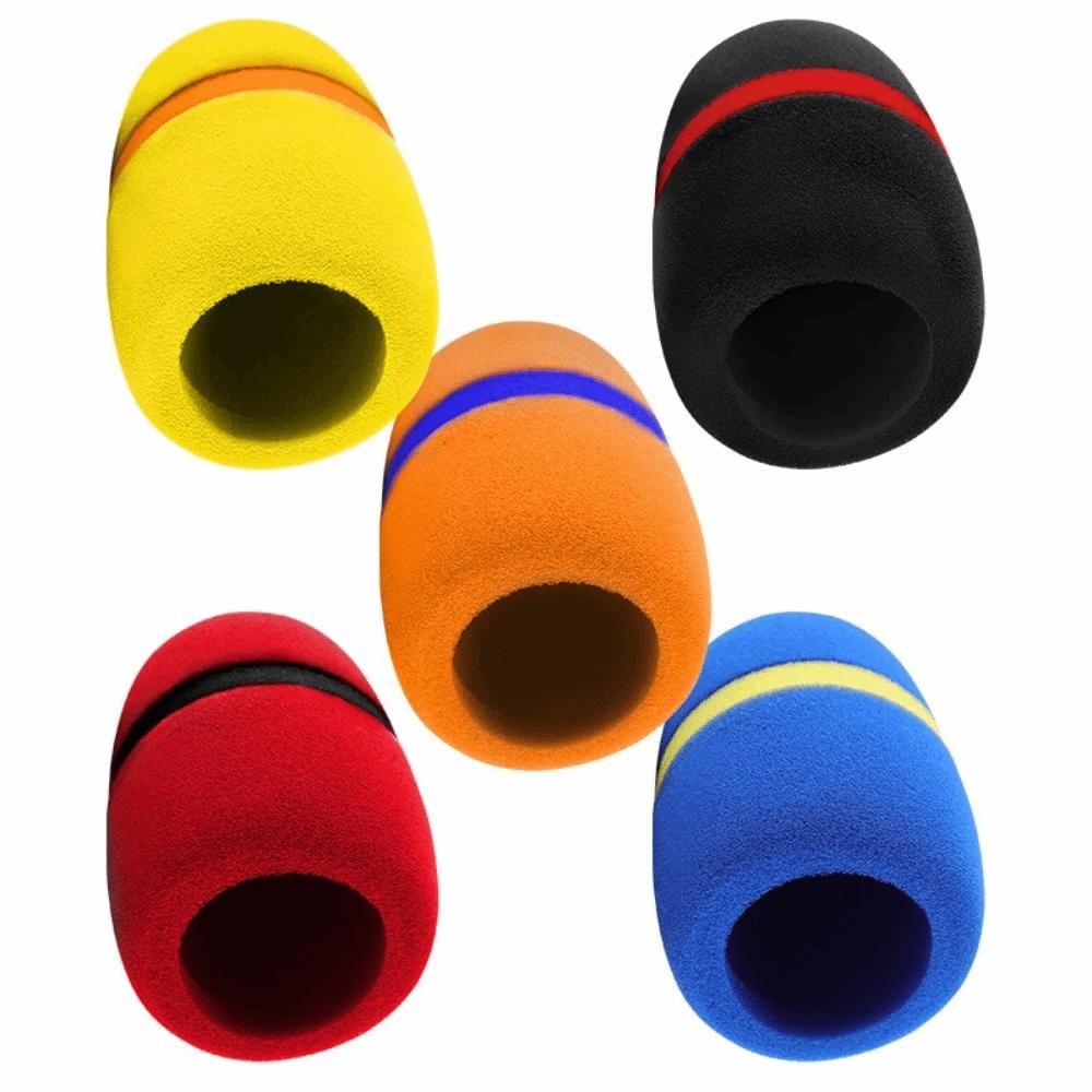 5PCS High Density Sponge Microphone Windscreen Multi-Color Handheld Microphone Cover For KTV