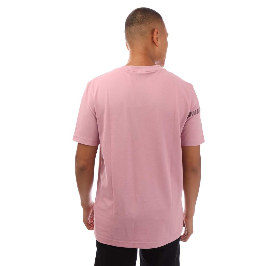 Boss Mens Stripe Logo T-Shirt