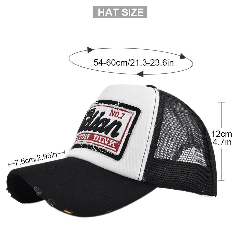 Breathable Snapback Cap Letters Embroidery Sun Protection Caps Casual Mesh Baseball Hat  Outdoor
