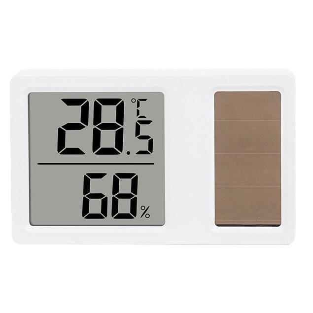 High-Precision Digital Solar Thermometer and Hygrometer for Baby Room, Car, or Home
