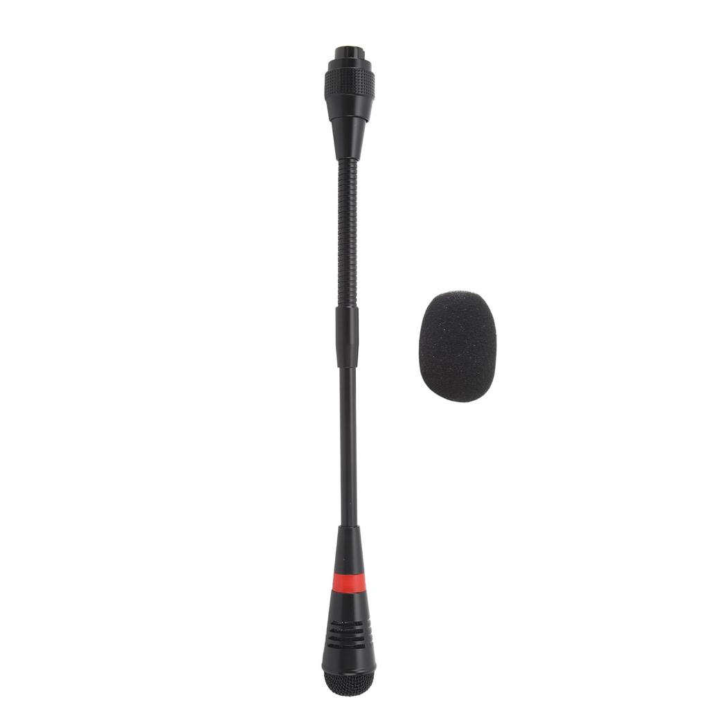 Gooseneck Microphone Clear Sound Transmission 25CM Gooseneck Podium Microphone for Conference Rooms 4 Holes