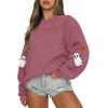 Women's Casual Fashion Round Neck Long Sleeve Halloween Printed Sweatshirt