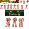 Festive Christmas Wreath Double Bow For Indoor And Outdoor Decorations