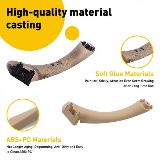 For BMW E90 328i Inner Door Panel Handle Pull Interior Trim Cover 04-12 Beige I