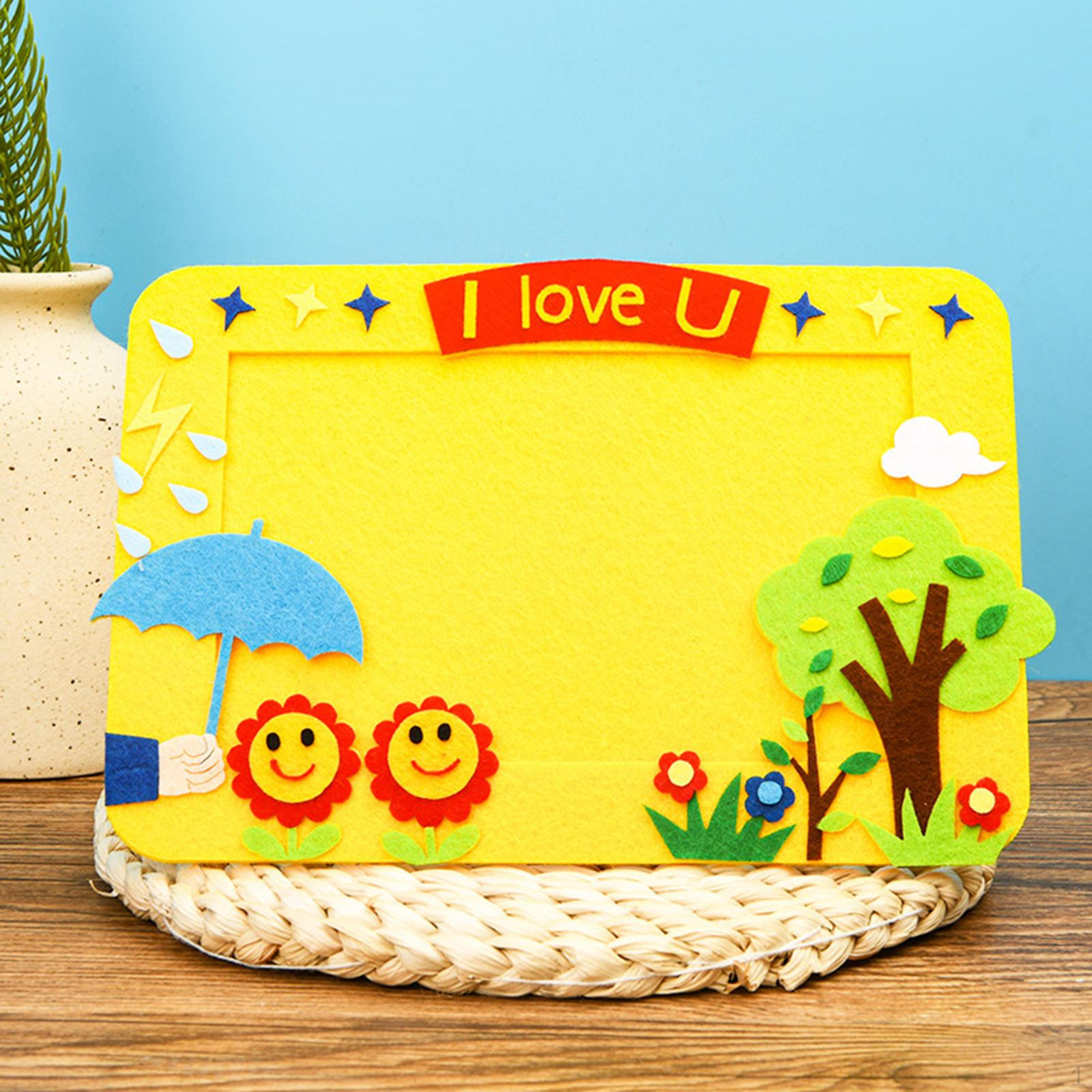 

DIY фоторамка подарки на день отца ремесленные рамки набор фото дисплей держатель детские произведения искусства I Love You Yellow