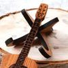 Hölzerne Gitarrenplektrumbox mit Ständer, Gitarrenplektrum-Präsentationsbox mit 3 Gitarrenplektren, Aufbewahrungskoffer für Schreibtischplektren, Geschenk für Gitarristen