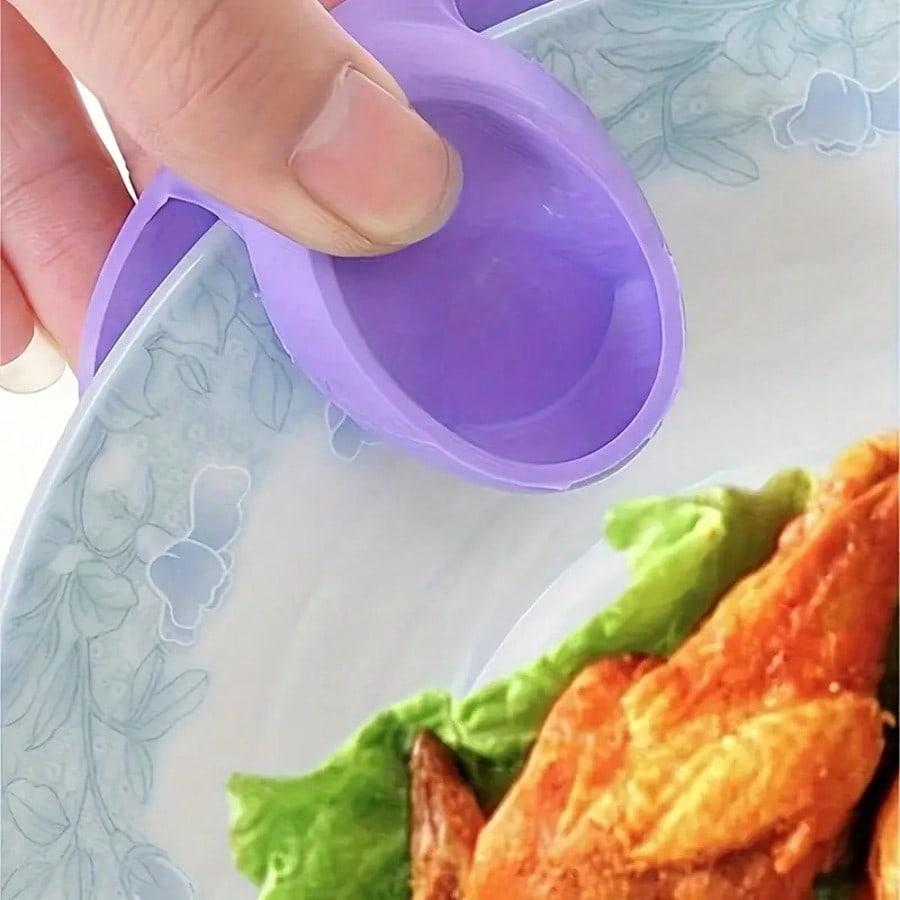 2pcs Silicone Heat-Resistant Finger Pot Cover, Thickened Anti Volume Kitchen Grip,Microwave Safe Oven Gloves, Non Electrically Insulated Cooking Tools