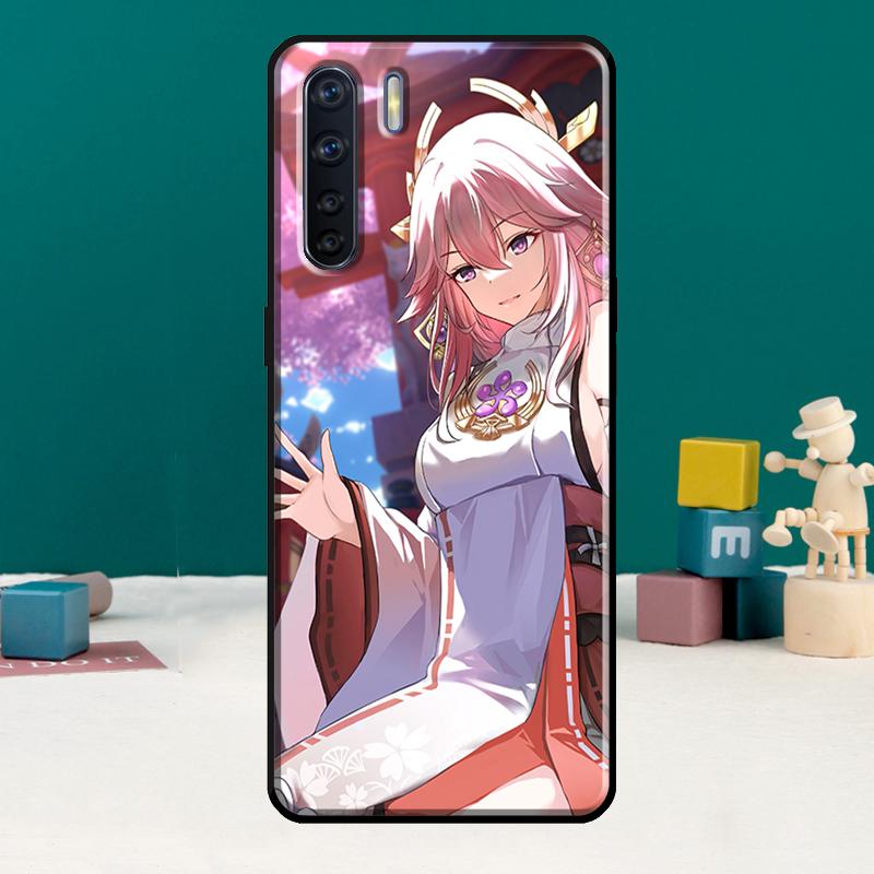 Genshin Impact Yae Miko Phone Case For Oppo A74 A15 A80 A60 A40 A94 A54 A98 A78 A18 A38 A58 A16 A76 A96 A17 A77 A57S