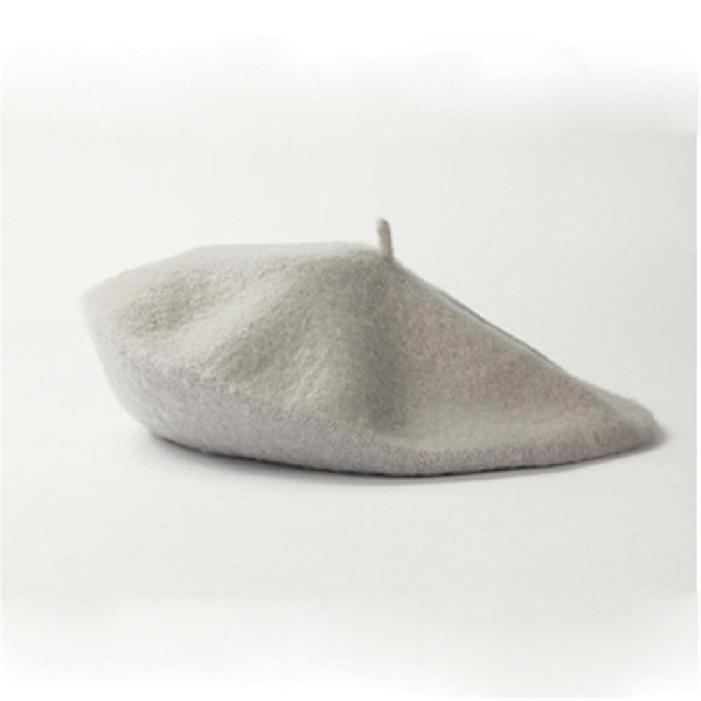 Women Wool Berets French Artist Style Spring Autumn Beanie Hat Retro Plain Beret Solid All Matched Caps Elegant Lady Street Caps