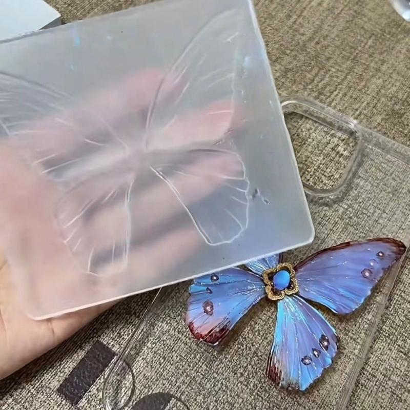 Reusable Flexible Silicone Butterfly Mold Detailed Silicone Texture Design for Resin Art Projects and Handmade Gifts