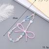 Korean Love Heart Beaded Phone Chain & Keychain Set for Women
