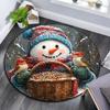 Snowman with Birds Round Area Rug,Carpet Rug for Living Room Bedroom Sofa Playroom Decor,Non-slip Floor Mat