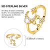 Copper Original Golden Glittering Stars Moon Ring Women'S Anniversary Gift Engagement Rings For Women Mens Jewelry
