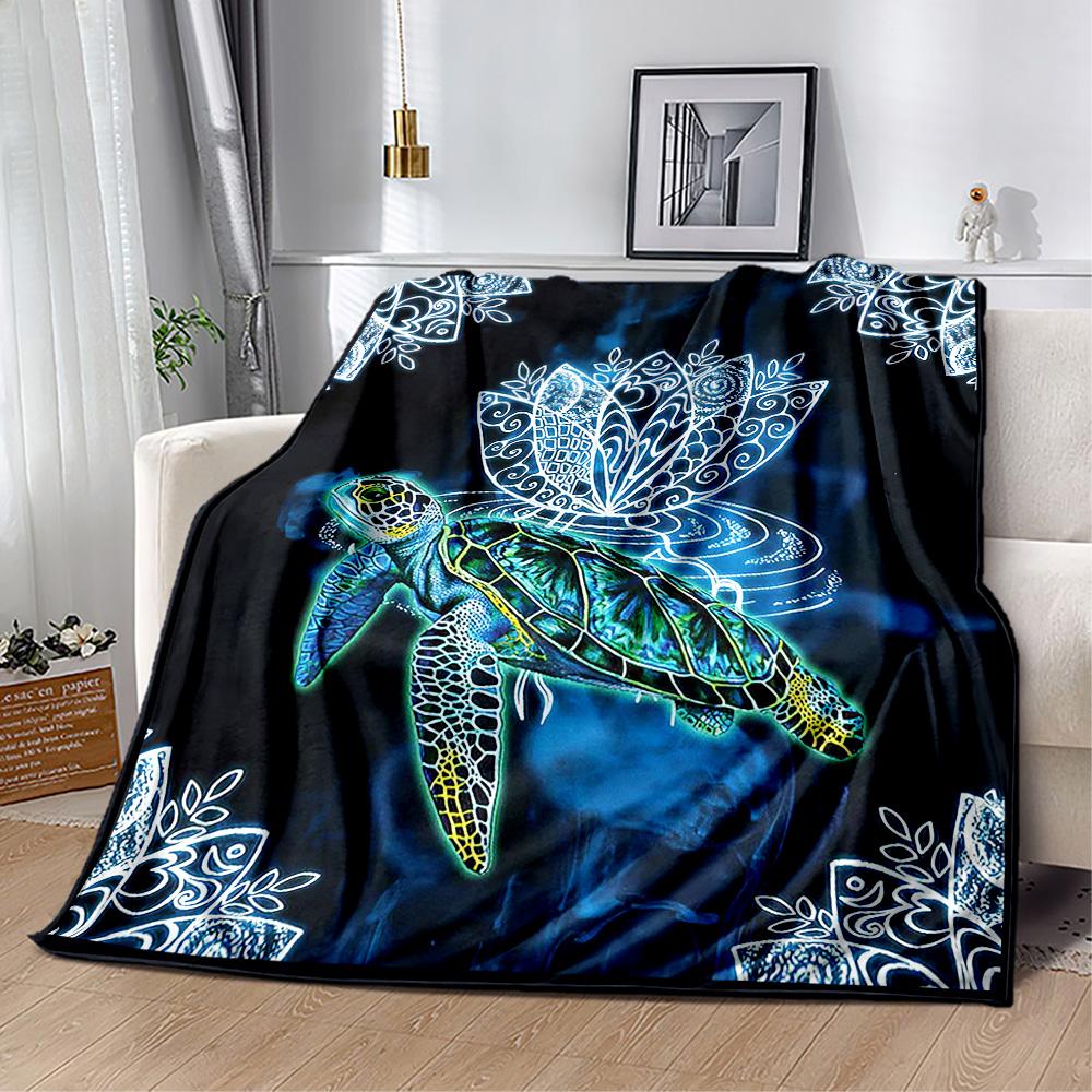 1pc Ocean Life Adventure Blanket Soft and Warm for Sofa Office Camping Travel Livingroom Great Gift for Friends and Family Comfortable