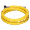 Fuel Gas Hose 304 Stainless Steel Liquefied Gas Line Pipe with Fittings for Home Kitchen(1m Female PortPort )