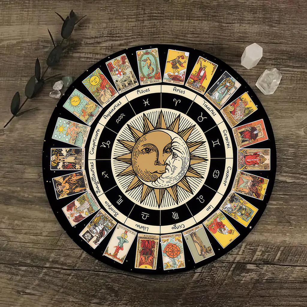 Tarot Card Astrology Pendulums Mat Mouse Pad Tarots Antiskid Rubber Mat Altars Tarots Card Pad for Party Board Game