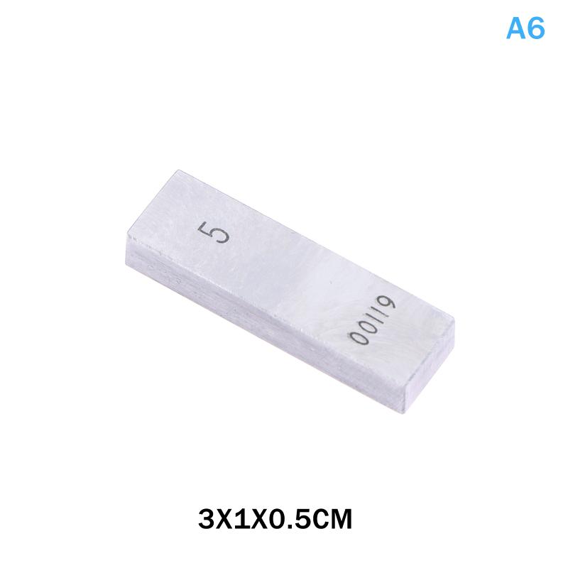 1 Pezzo 0,5/1/23/4/5/6/7/8/9/10 Mm Blocchi Quadro Acciaio Blocchi Calibro Blocchi di Misura Blocchi Quadro Acciaio