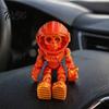 Langlebige Kunststoff-Sammlerfigur 3D-gedruckter Schädel-Astronaut, Gelenkiger Skelett-Raumfahrer Actionfigur, Figur Halloween Bewegliche Gelenke Ornament