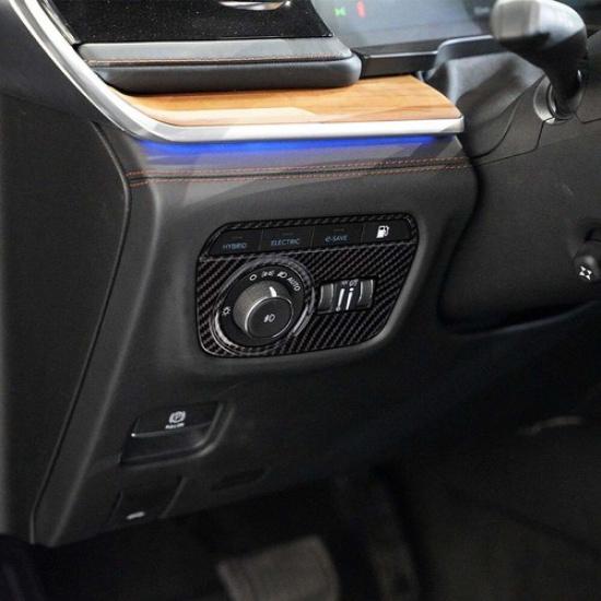 Carbon Fiber Headlight Switch Button Cover Trim For Jeep Grand Cherokee +