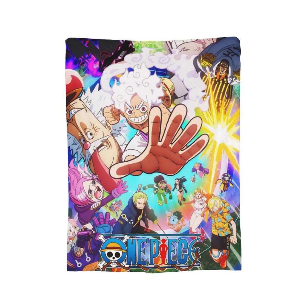 Luffy Anime  Fleece Throw Blanket Luffy Zoro Sanji Blankets for Bed Car Super Soft Bedding Throws,