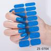 16Tips Full Cover Nail Stickers DIY Nail Polish Strips Sparkling Glitter Self Adhesive Nail Art Stickers Manicure Decoration