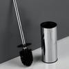 45cm Thickened Stainless Steel Long Handle Toilet Brush with Base Bathroom Cleaning Tool