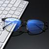 Trend Full Frame Metal Flat Mirror Square Frame Optical Glasses Personalized Retro Round Face with Myopia Glasses