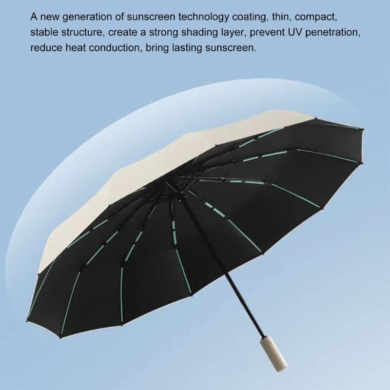 Auto Open/Close Umbrella with 60 Ribs for Comfortable Handle For Sun and Rain Multiple Purpose